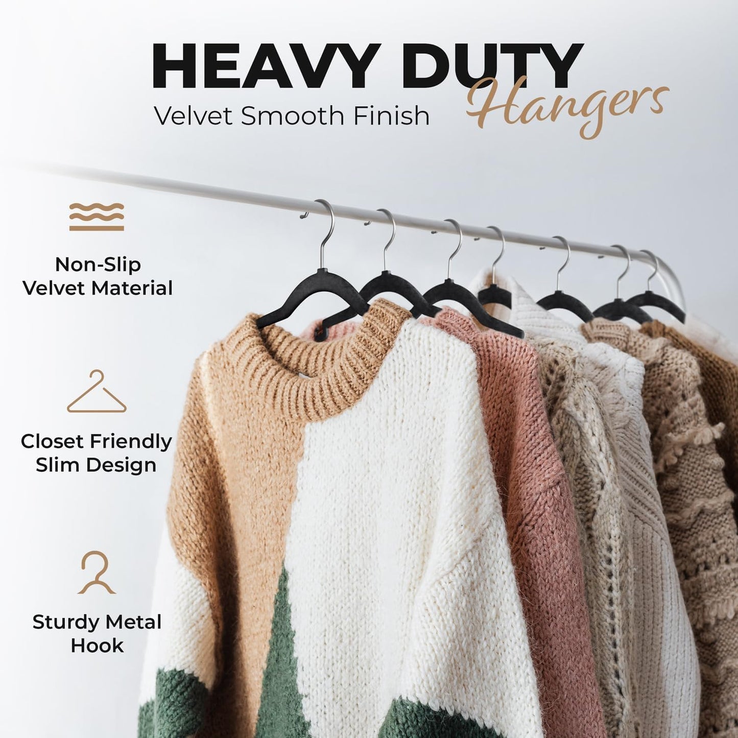 Modern Space Velvet Hangers - 200 Pack Slim Space-Saving Design for Shirts, Pants, Dresses & More