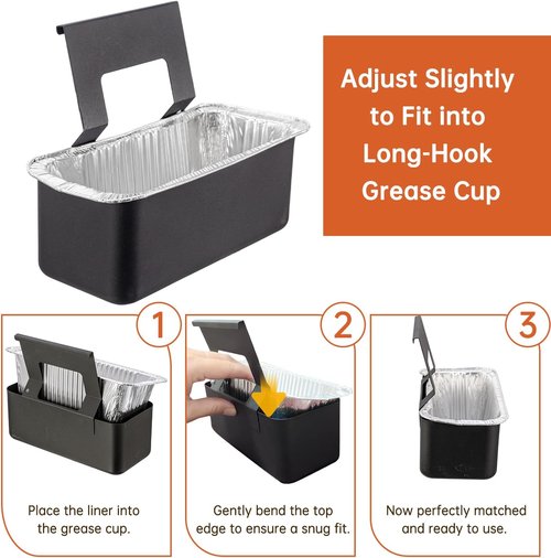 Blackstone 50-Pack Grease Cup Liners - Heavy-Duty Aluminum Foil Drip Pans for 17-36 Inch Griddles | Disposable & Mess-Free