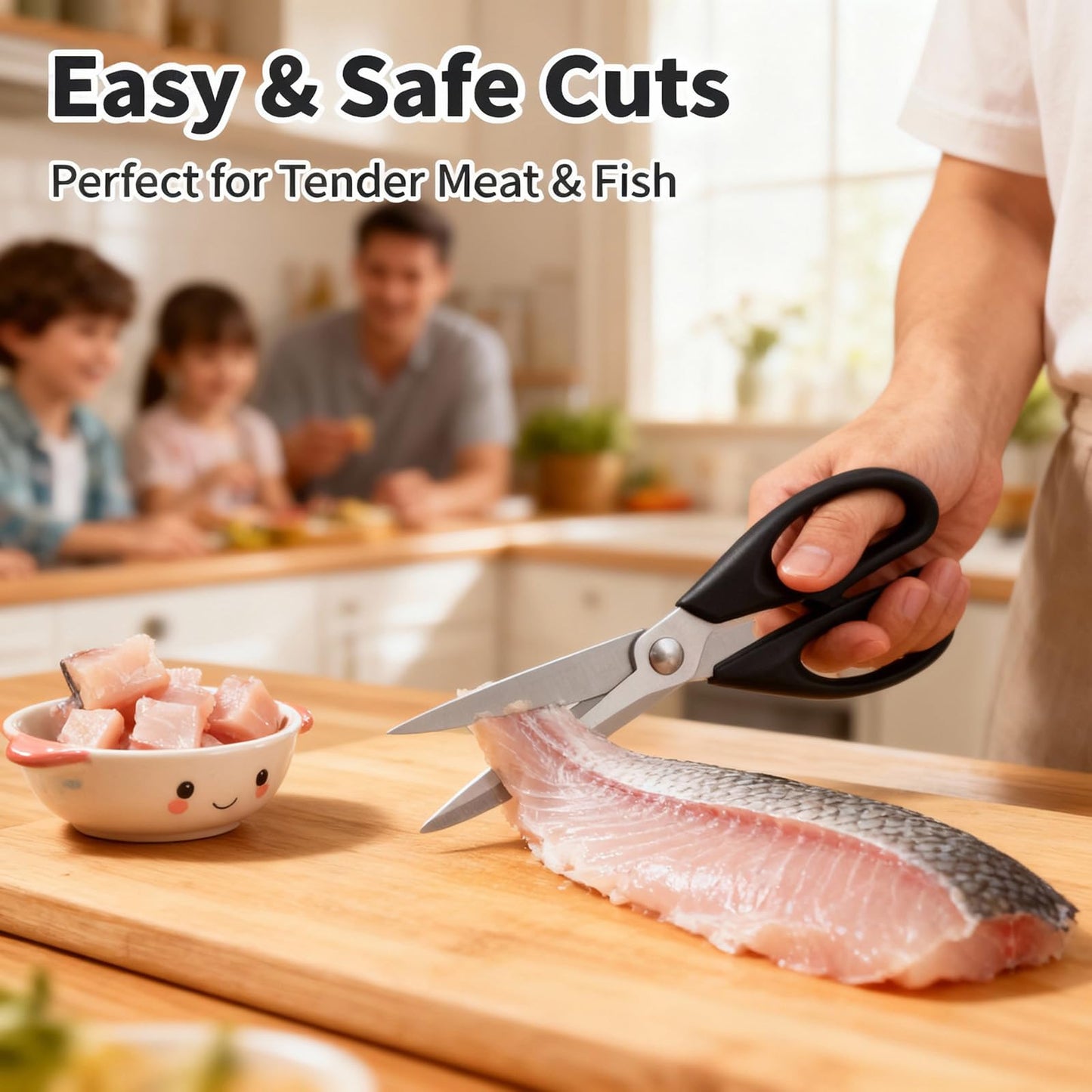 LifeVoltivus Multipurpose Kitchen Shears, 8.7" Professional Heavy-Duty Scissors, Dishwasher Safe, Rust-Resistant Stainless Steel, Ergonomic Soft Grip Handles for Cooking and Home Use