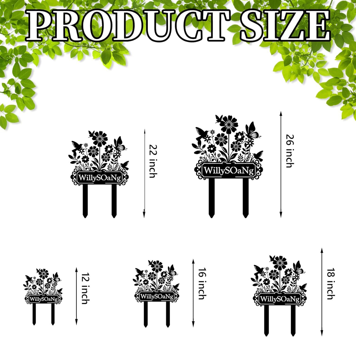 Skiennix Custom Garden Sign - Personalized Metal Stake for Outdoor Decor | Unique Gardening Gift