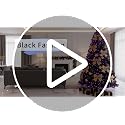 Facdiwok Full Black 6ft Artificial Halloween Christmas Tree with Purple LED Lights