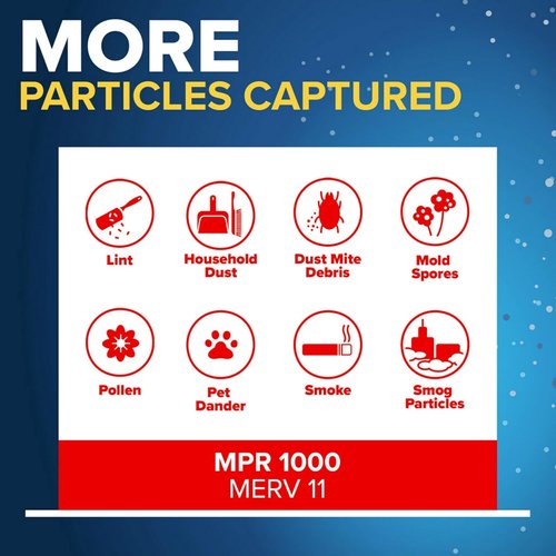 Filtrete 20x20x1 Air Filter - MERV 11 Micro Allergen Defense | 2-Pack Pleated HVAC Filters (Actual Size 19.72 x 19.72 x 0.84 in)