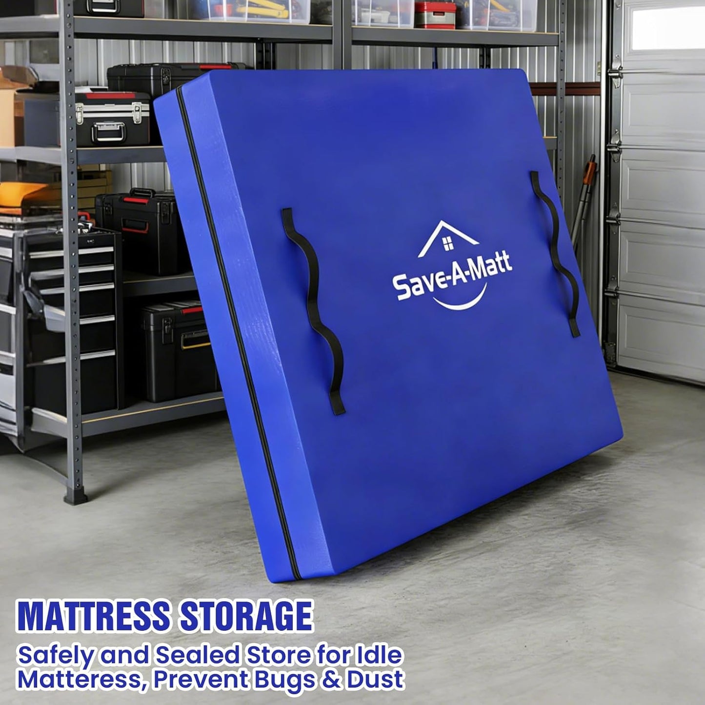 SaveAMatt Queen Mattress Bags for Moving - Extra Thick, Durable & Waterproof Protector (82"x63"x15")