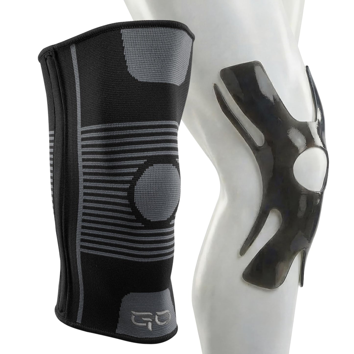 Kinesiology Knee Compression Sleeves - Professional Knee Support Braces for Men and Women for Joint Pain Relief, Swelling, ACL, MCL, FSA and HSA Approved (Black, Large)