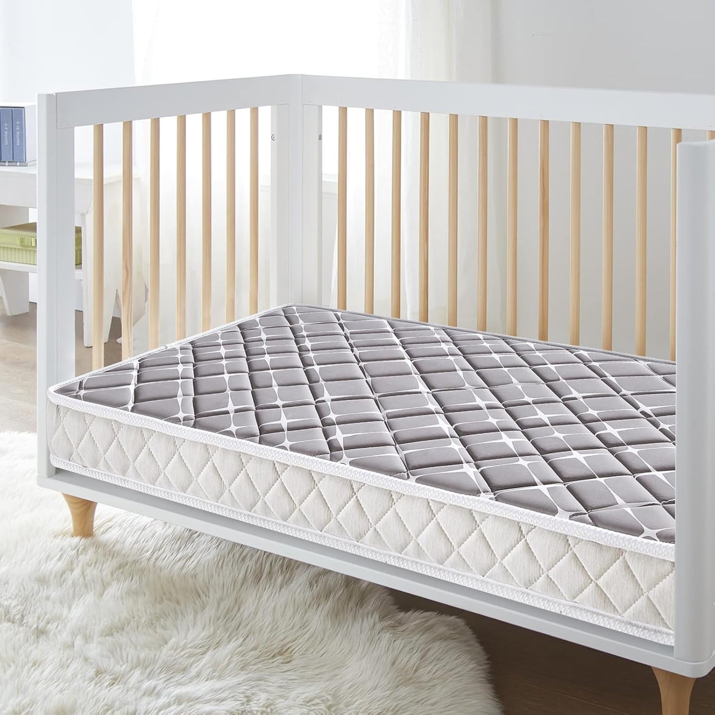 Premium Hypoallergenic Baby Crib Mattress | Breathable & Firm Soft Design - 52" x 27.6" x 5"
