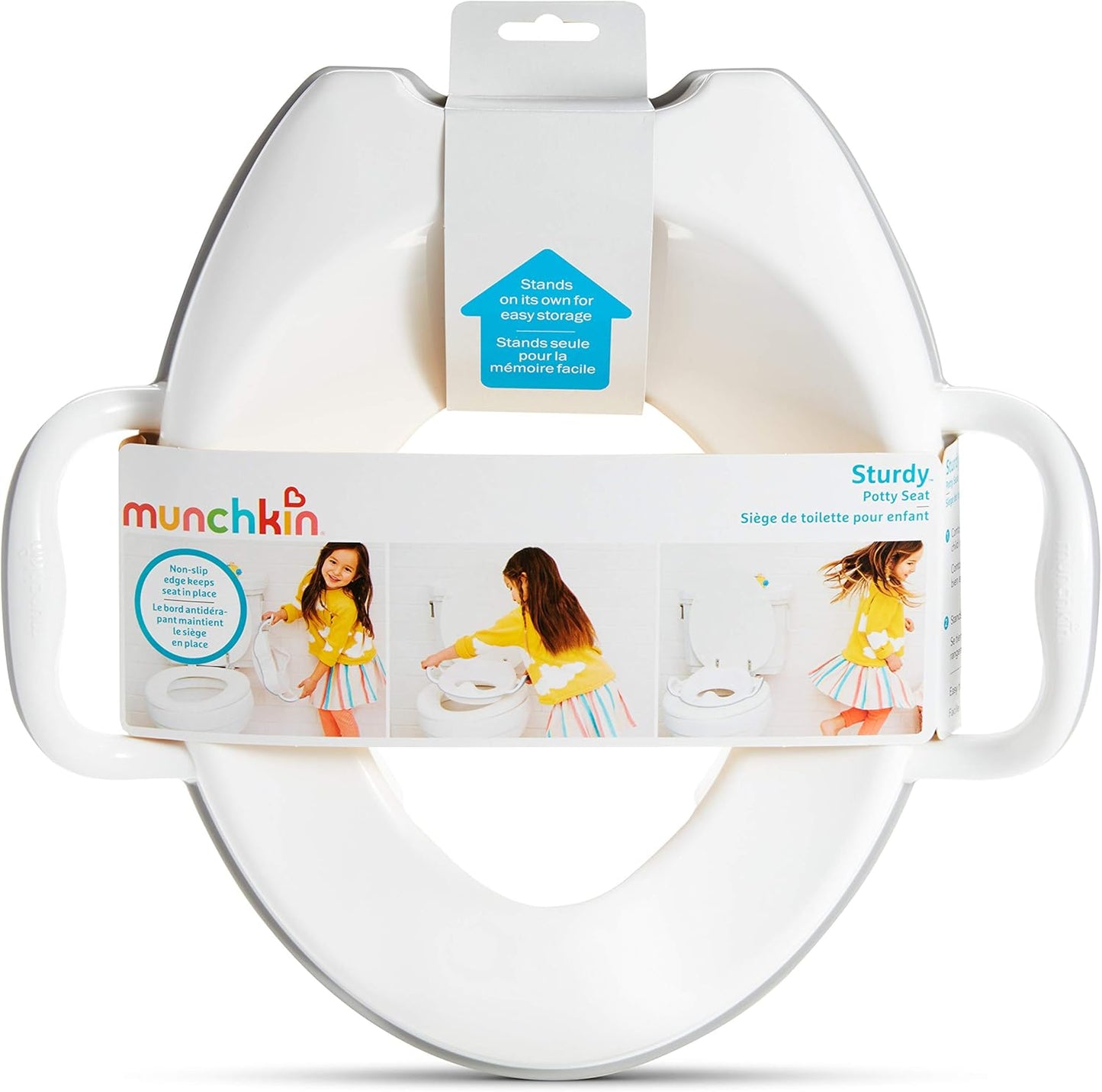 Munchkin® Sturdy™ Potty Training Seat - Comfortable & Secure Design | Grey Color