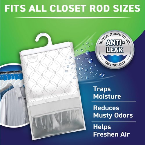 Concrobium Moisture Grabbers - Powerful Fragrance-Free Moisture Absorber | 3-Pack 17.5 oz Bags, Covers 350 cu ft