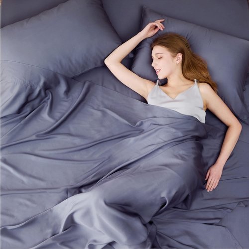 Bedsure Cooling Queen Sheet Set - Soft Linen Cotton Duvet Cover for Ultimate Comfort