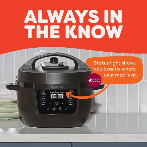 Instant Pot 4QT RIO Mini 7-in-1 Multi-Cooker - Pressure Cooker, Slow Cook, Steam & More | Black, 4 Quarts