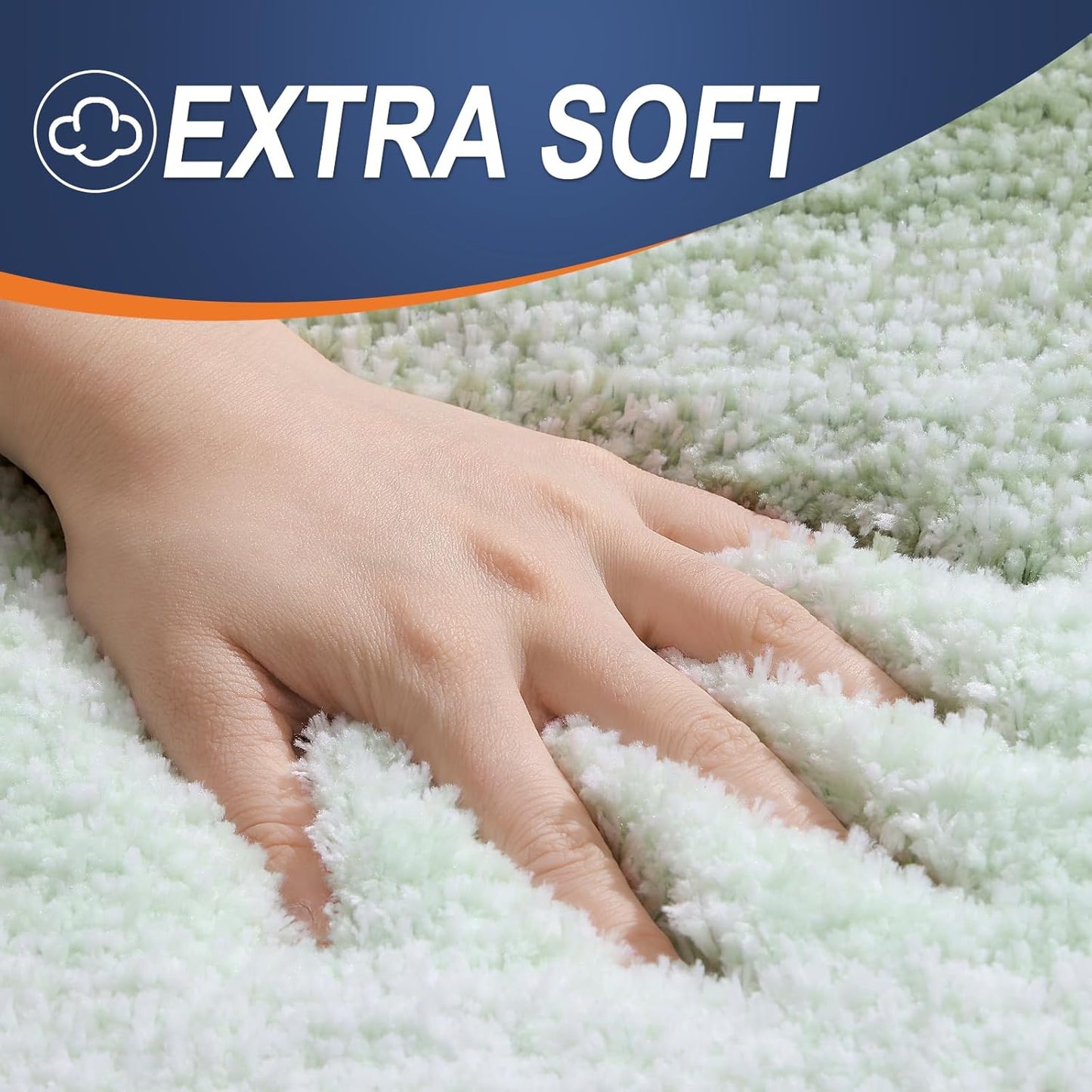OLANLY Bathroom Runner Rug - Extra Soft Microfiber Mat | Quick-Dry, Washable, 47x20, Sage Green
