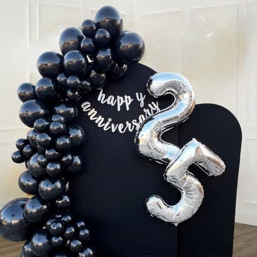 65 Pieces Black Balloons, 12 Inches Matte Black Latex Party Balloon for Birthday, Graduation, New Year, Halloween Decorations