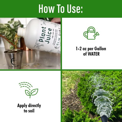 Elm Dirt Organic Fertilizer - All-Purpose Plant Juice for Indoor & Outdoor Use (1 Bottle)