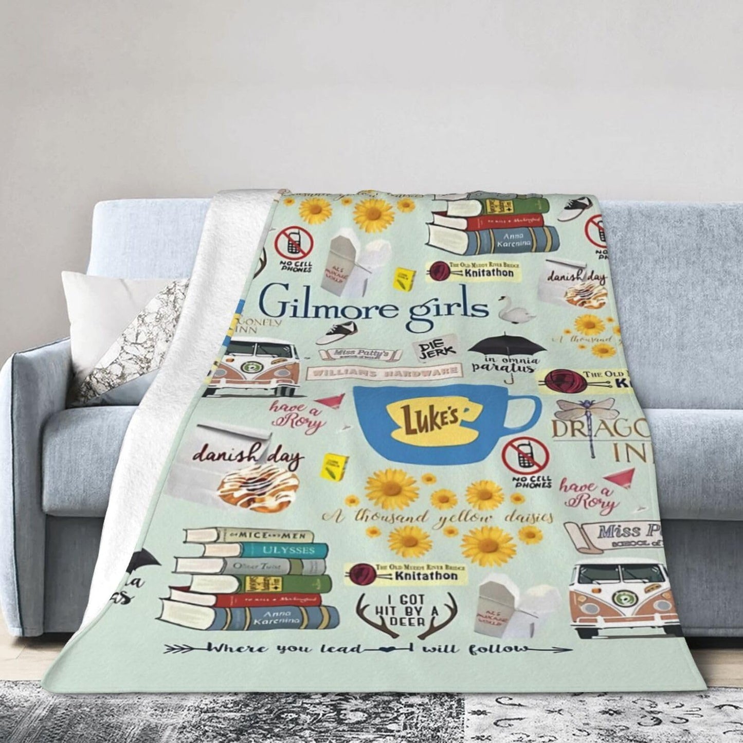 VIFUSAYA Girls Super Soft Microfleece Blanket Lightweight Cozy,for Beds/Sofa/Couch/Picnic/Camping/Travel Blanket 80"X60"