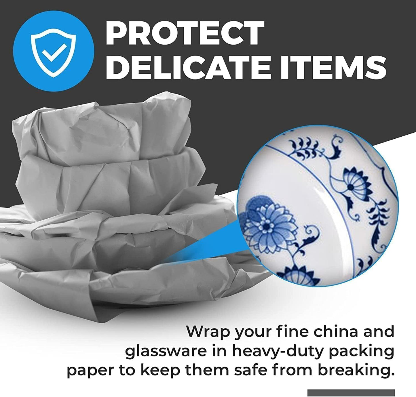 Skiennix Packing Paper - 100 Sheets of Newsprint for Safe Moving & Wrapping | 12" x 24" Size