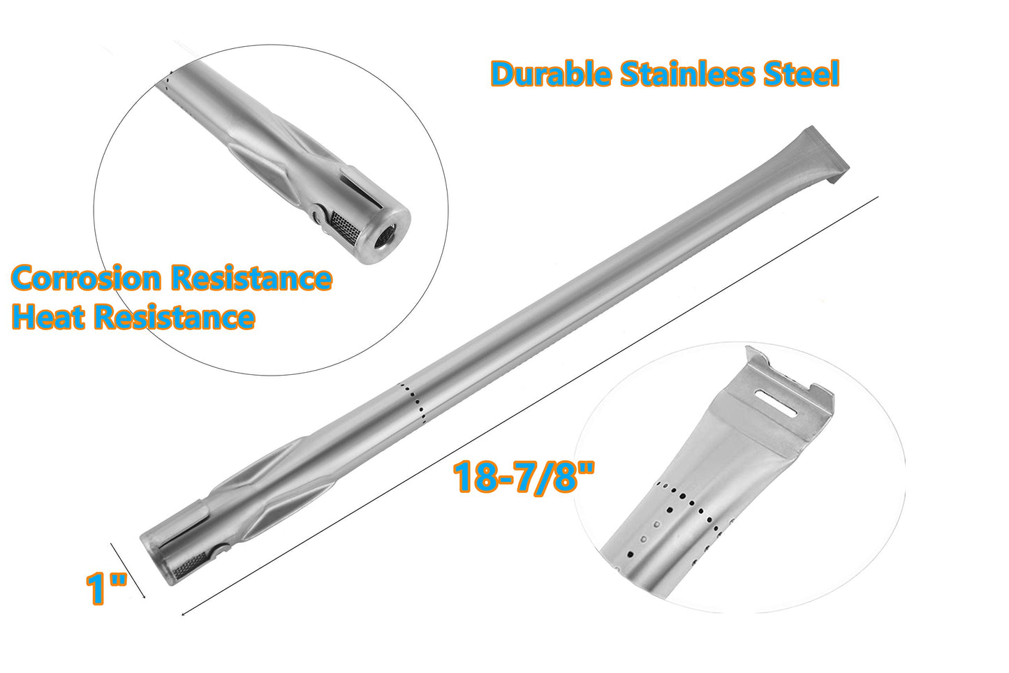 Stainless Steel Heat Plate and Grill Burner Replacement Kit for Nexgrill 720-0133