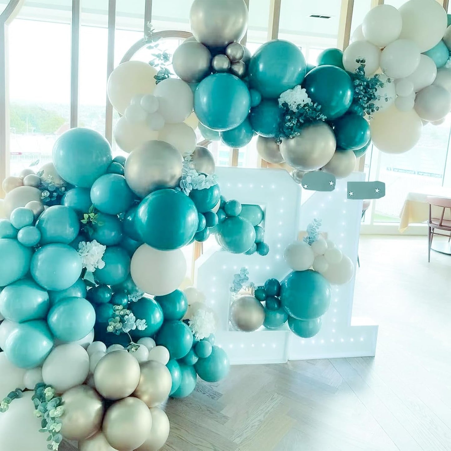 PartyWoo Dark Teal Balloons - 50pcs 12 Inch Turquoise Aqua Blue for Graduation & Events