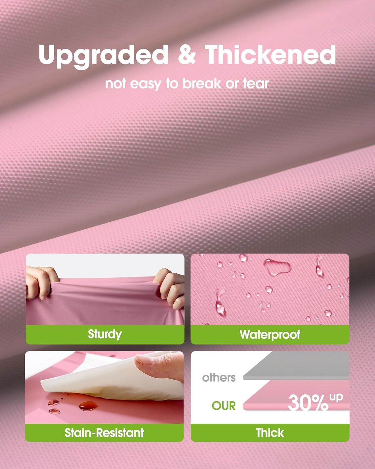 Pureegg 84'' Round Plastic Table Cloths - Disposable 8 Pack in Pastel Pink for Easter & Special Occasions