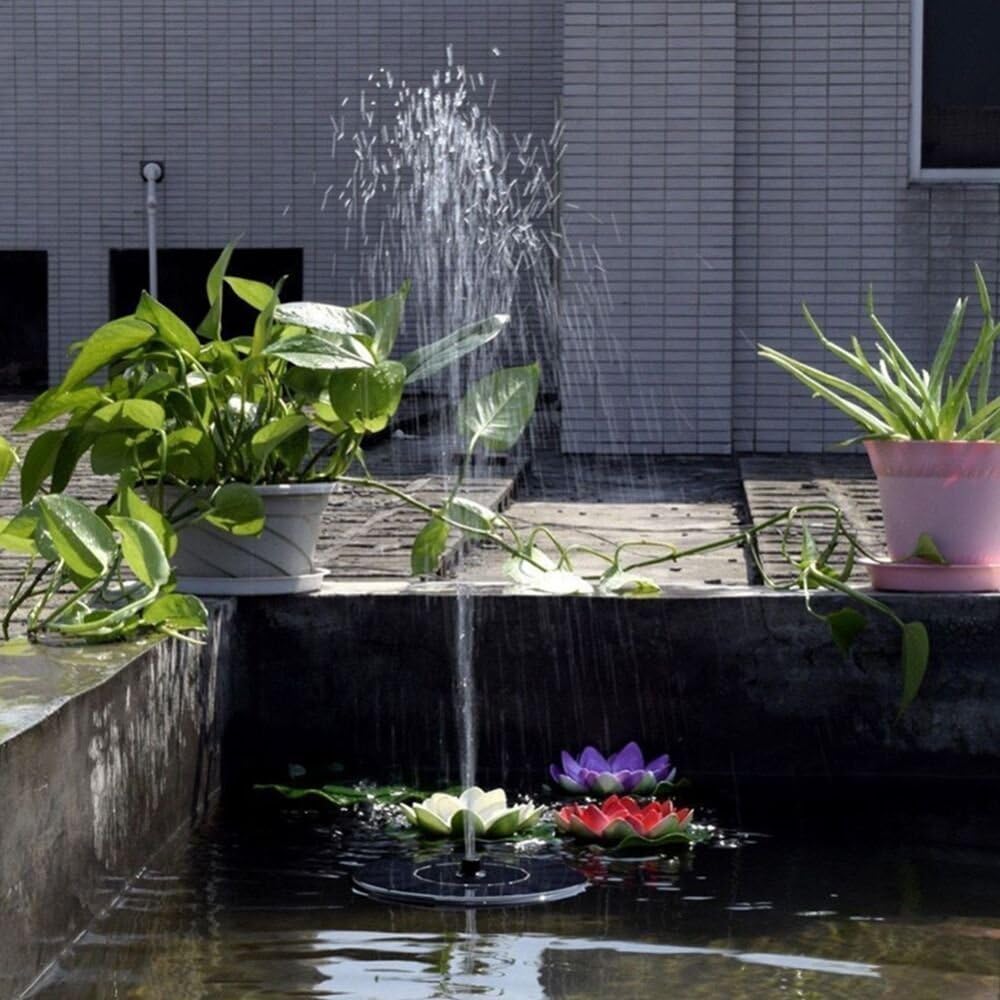 LAWOHO Solar Fountain Pump - 1.5W Upgraded Submersible Water Fountain Kit for Bird Baths & Gardens