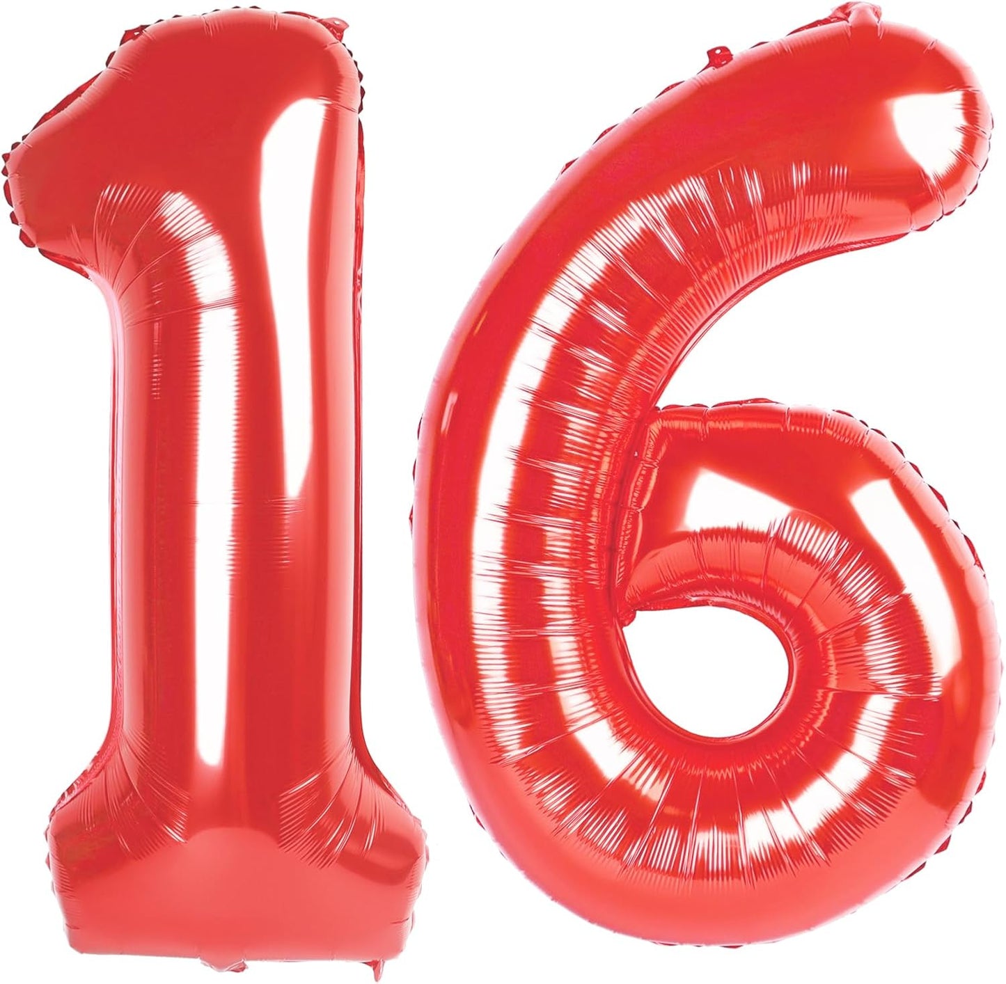 Red Number 16 Balloon - 40 Inch Giant 16th Birthday Decoration for Boys & Girls Party Supplies