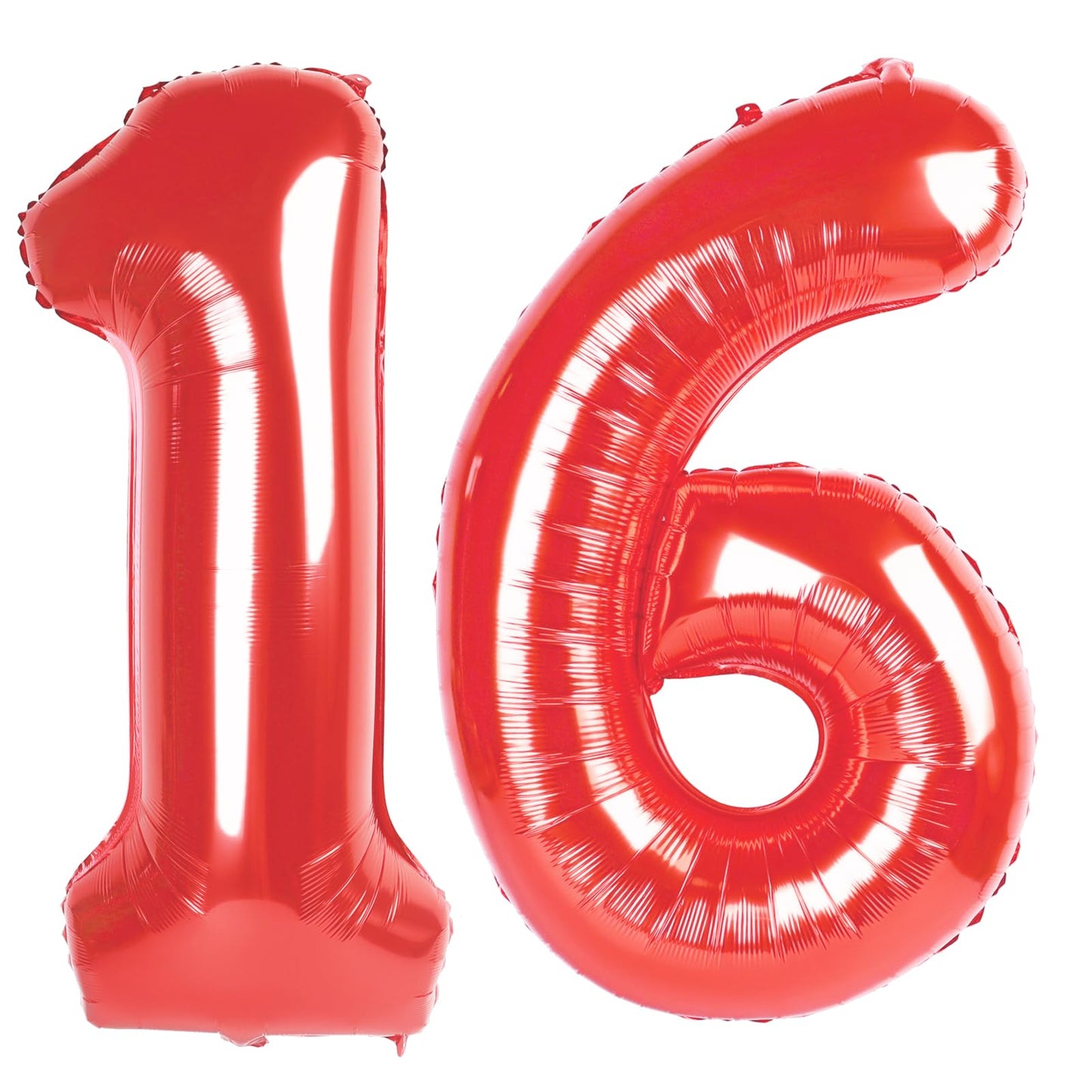 Red Number 16 Balloon 40 inch, 16 Number Balloons, 16th Red Birthday Decorations, 16 Year Old Girls Boys Party Supplies