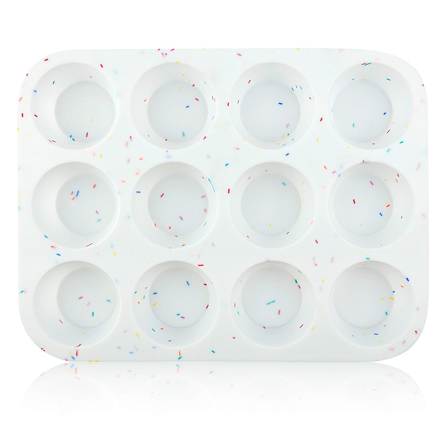 SHEbaking Silicone Muffin Pan Regular 12 Cups Muffin Tin Cupcake Pans for Baking Non-stick Muffin Tray Mold Easy Release,Durable,BPA Free