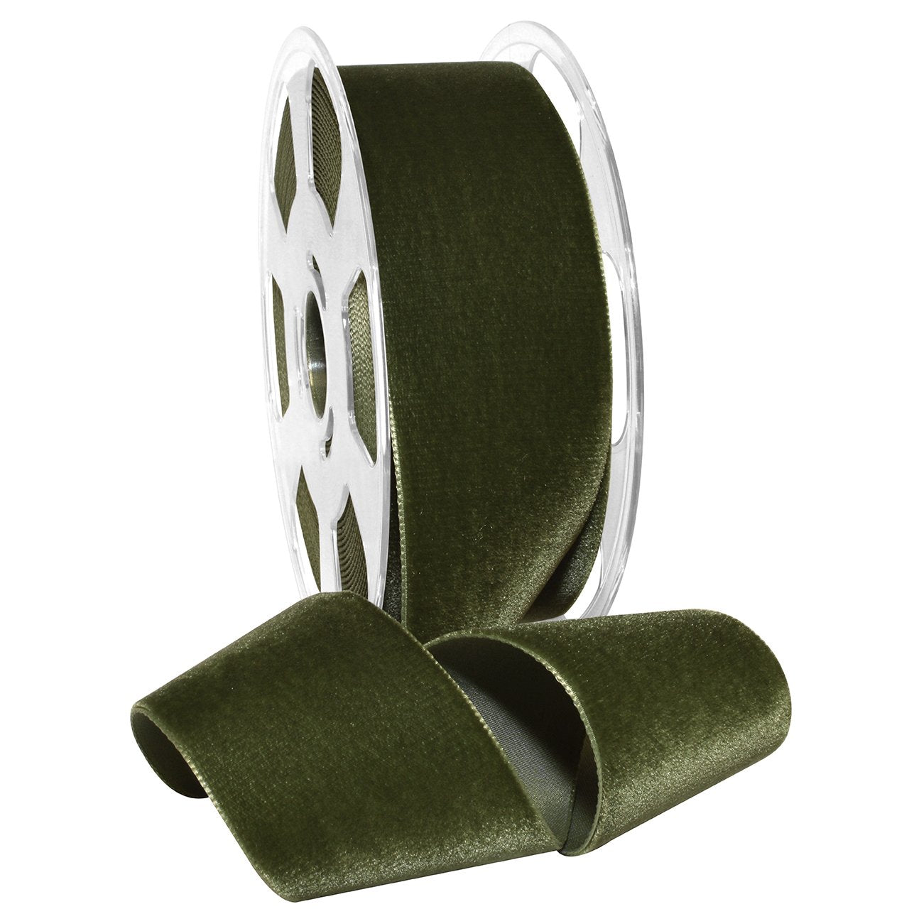 Navy Nylvalour Velvet Ribbon - 5/8 Inch x 11 Yards - Morex Crafting Supplies