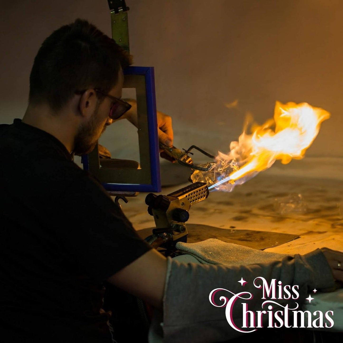 Miss Christmas 2025 Collection Fancy Nutcracker Soldier 7-Inch Blown Glass Christmas Tree Ornament (Festive Nutcracker)