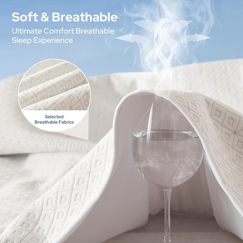 BEDLORE Queen Mattress Protector - Waterproof Noiseless Cover with Deep Pocket for 6-18 Inch Mattresses | Soft & Breathable