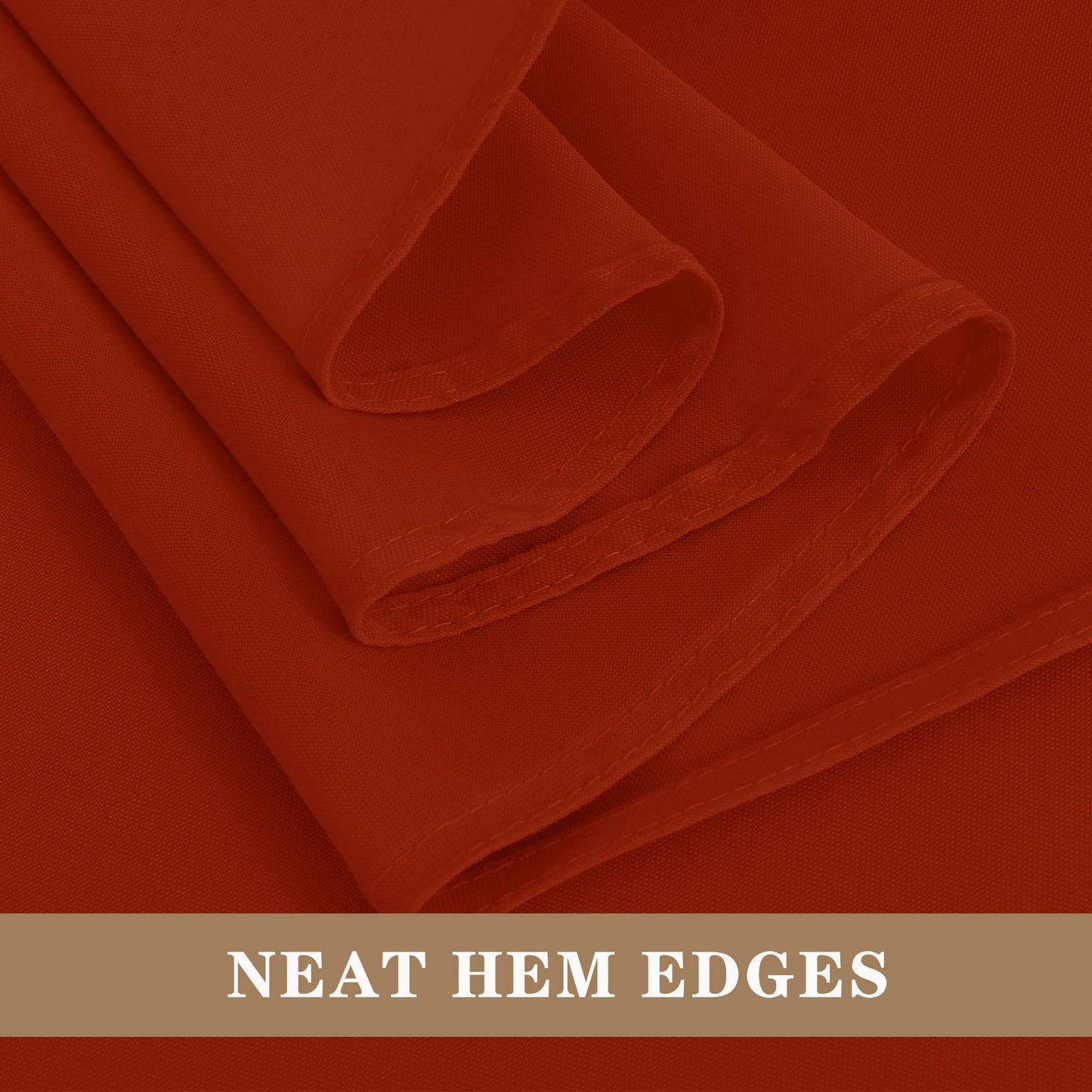 Fitable Rust Table Clothes for Rectangle Tables, 6 Pack - 90 x 132 Inch - Reusable and Elegant Fall Tablecloths, Polyester Fabric Table Covers for Wedding, Party, Banquet, Formal Events