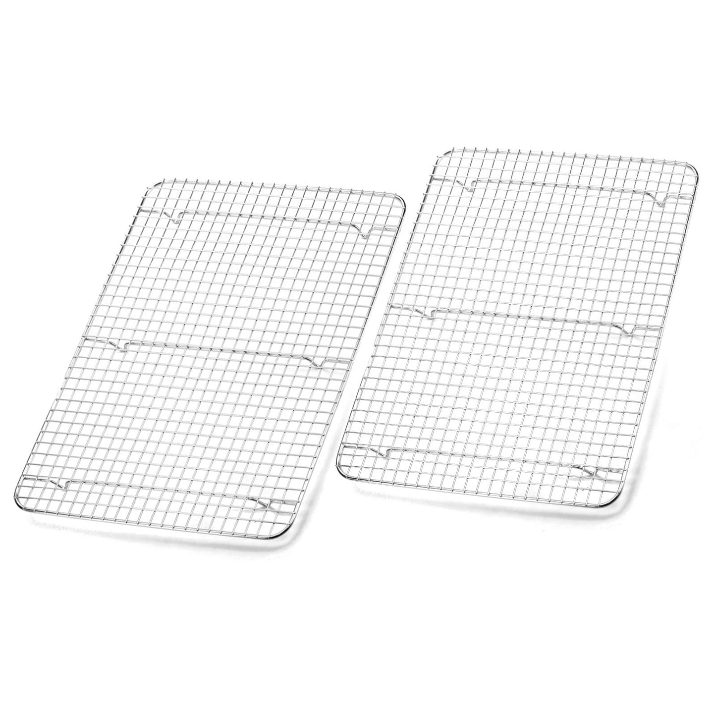 Foraineam 2-Pack Stainless Steel Cooling Rack, 11.5 x 16.5 inch Large Baking Rack Fits Half Sheet Pans, Oven Safe Wire Rack for Cooking, Roasting and Drying