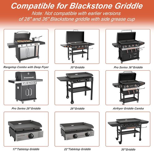 Blackstone Grease Cup Liners - 20 Pack Aluminum Foil Drip Pans for 17-36 Inch Griddles