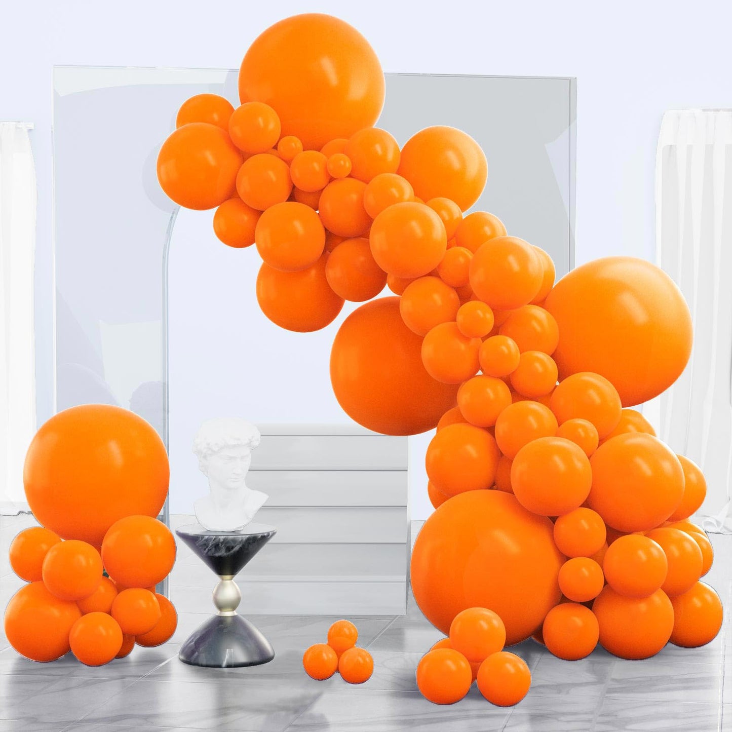 PartyWoo Orange Balloons 140pcs Different Sizes of 18 12 10 5 Inch Matte Fall Balloon Arch Kit Garland for Thanksgiving Halloween Little Cutie Baby Shower Birthday Party Decorations Orange-Y9