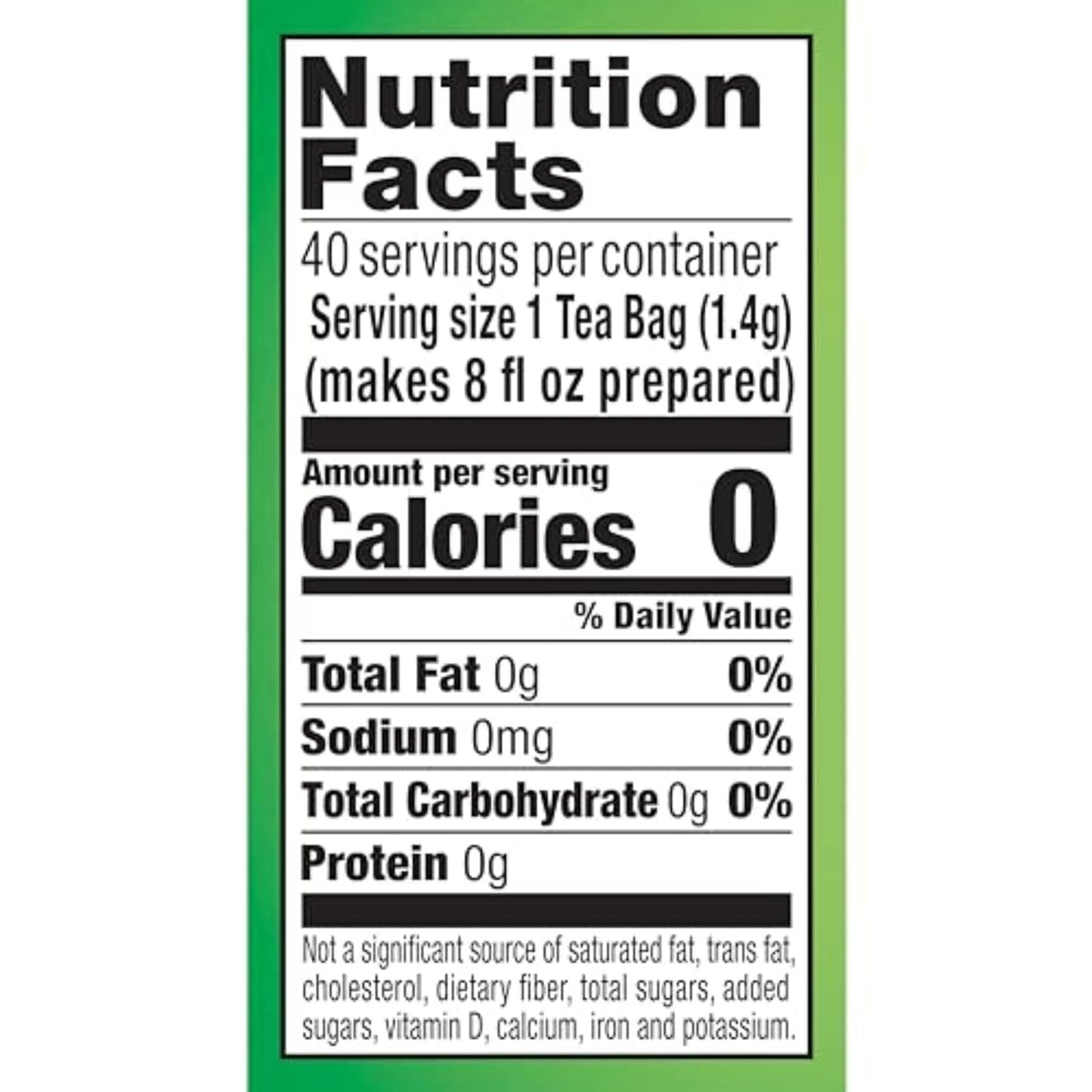 Lipton Decaffeinated Green Tea Bags - Unsweetened, Flavonoid-Rich, 40 Count for Hot or Iced Tea