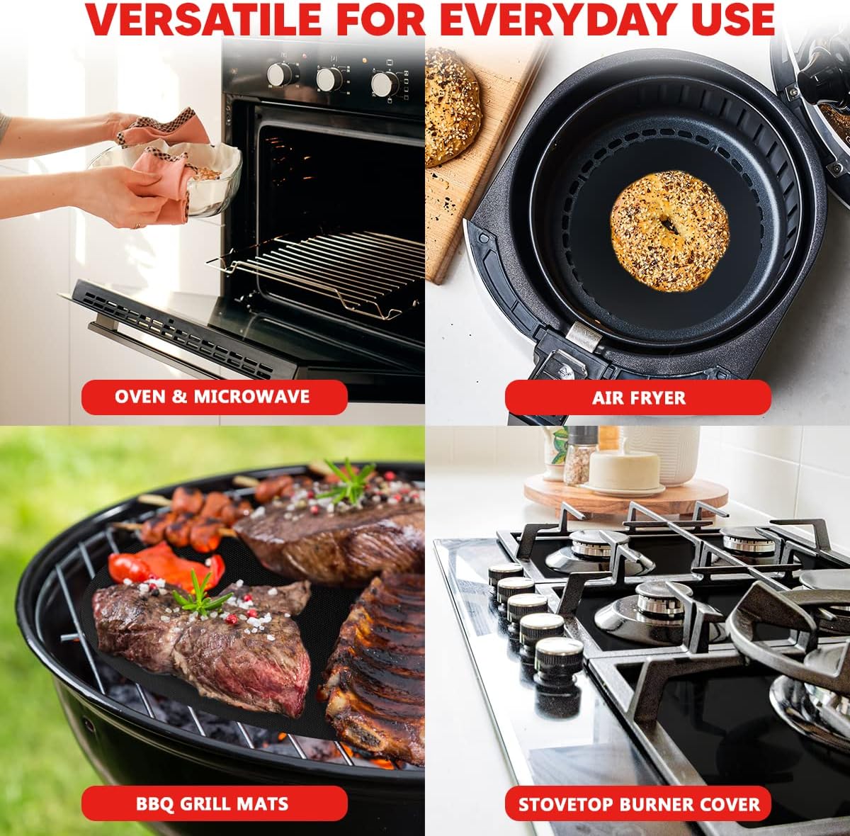 Teflon Liner Roll - Custom Cut Non-Stick Mat for Ovens, Stovetops & Grills (75” x 17”)