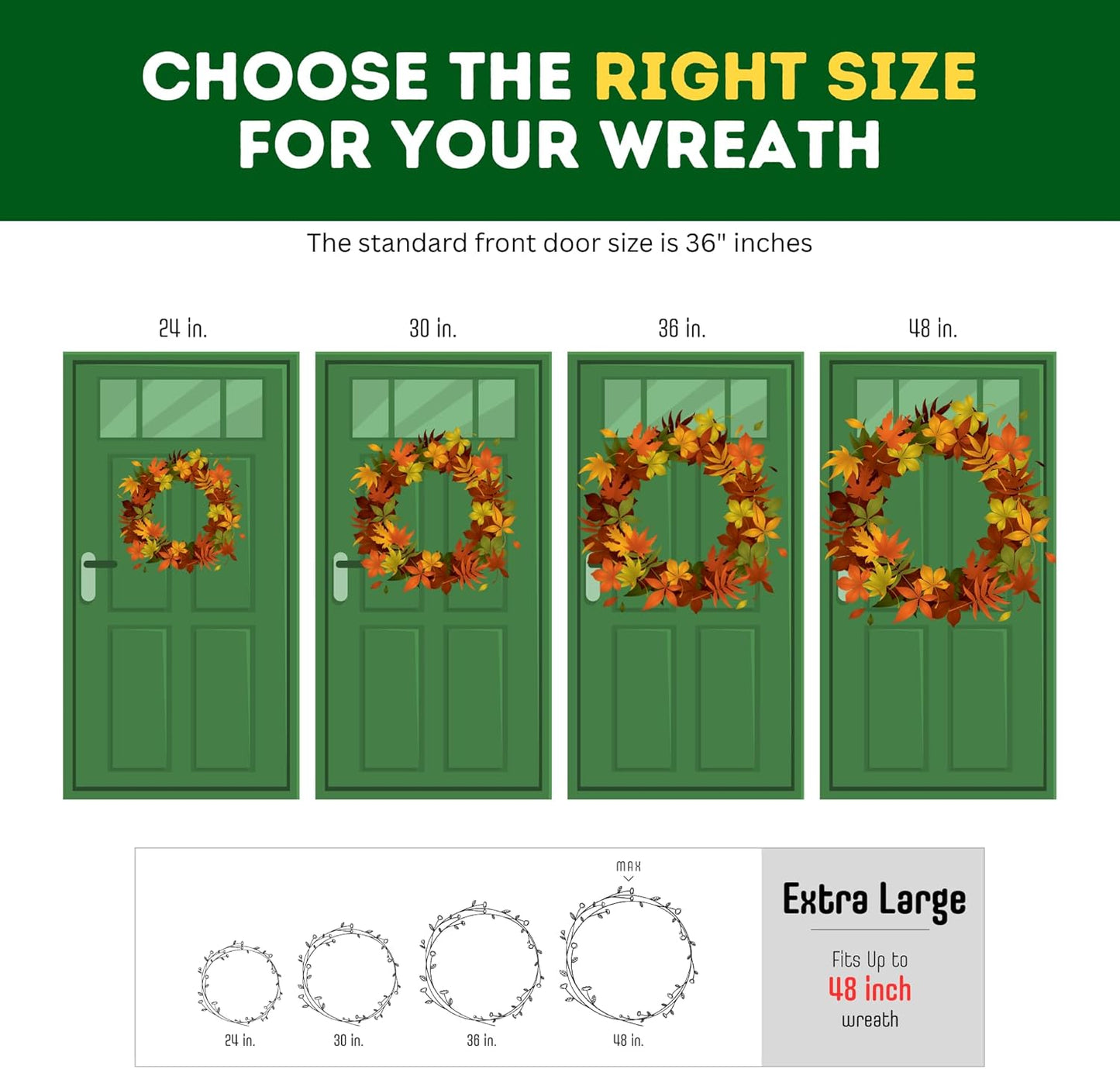 ProPik Christmas Wreath Storage Bag - Waterproof Clear PVC Holder with Handles | 48 Inch, 2 Pack