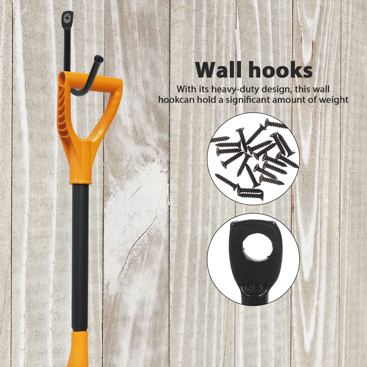 POPETPOP Heavy-Duty Garage Storage Hooks - 20pcs Steel Tool Organizer for Extension Cords & Bags | Black