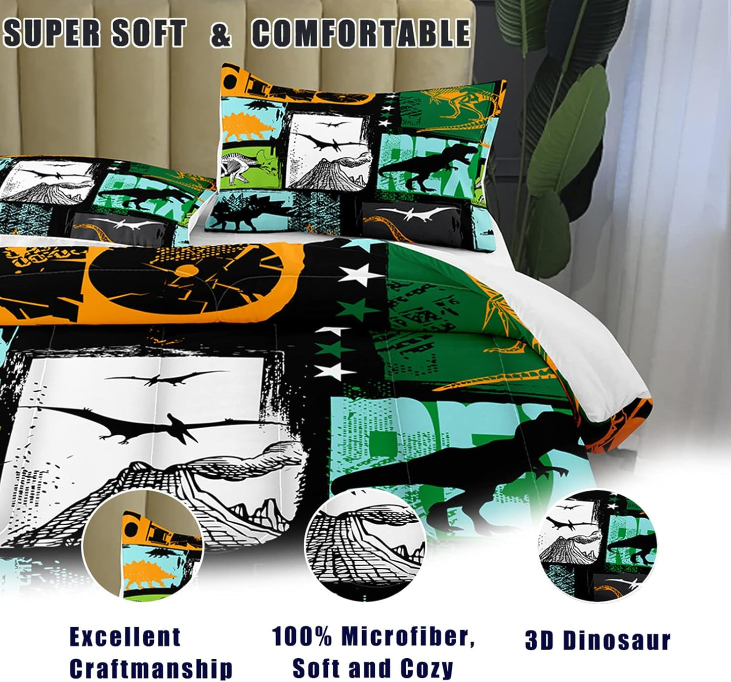 Bodhi Rainbow Graffiti Football Bedding for Boys & Teens - Full Comforter Set with Matching Pillowcases