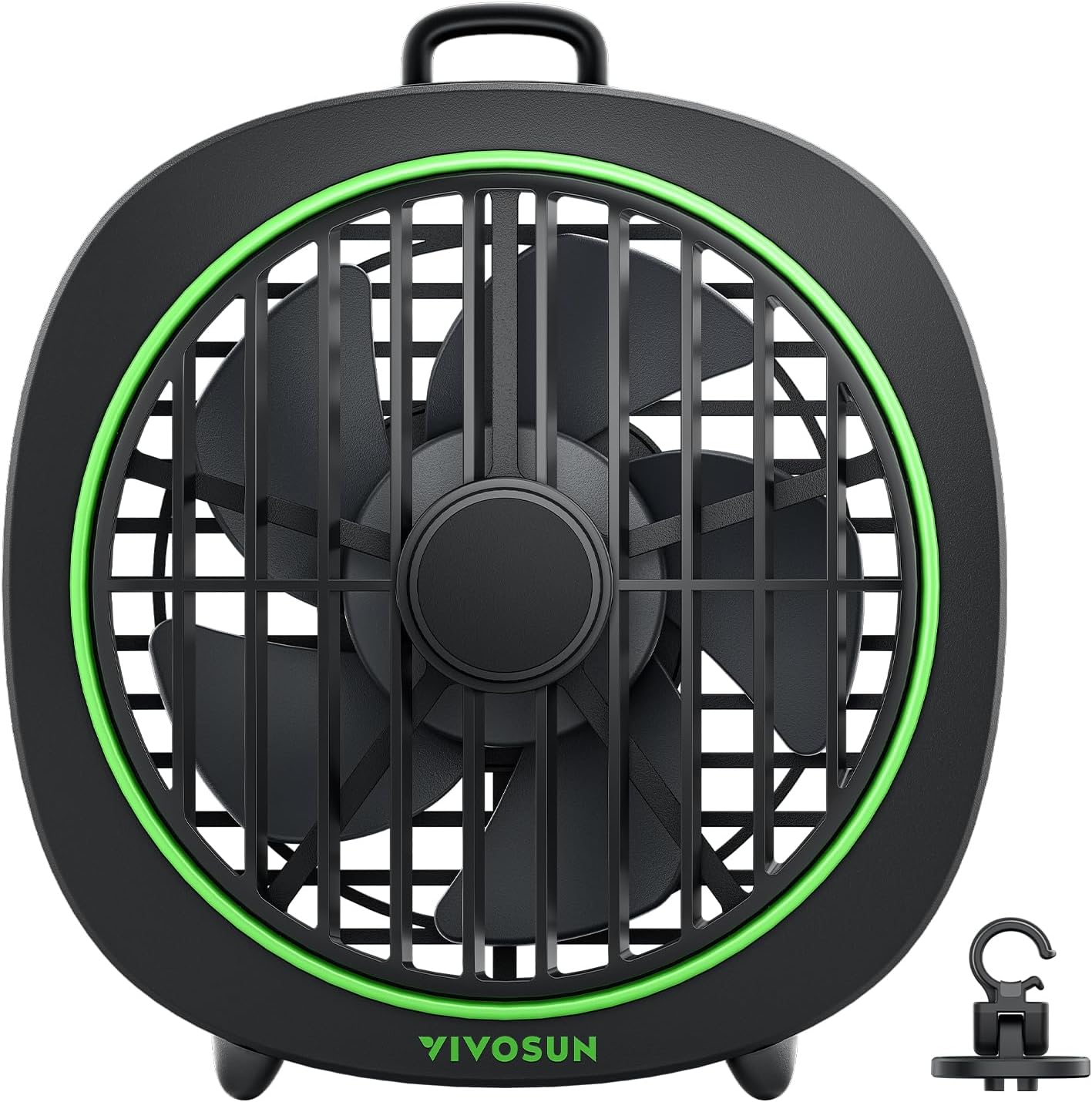 VIVOSUN AeroWave D4 Clip Fan - 4” Hydroponics Fan with 3-Speed Quiet Airflow & Adjustable Angle | Black