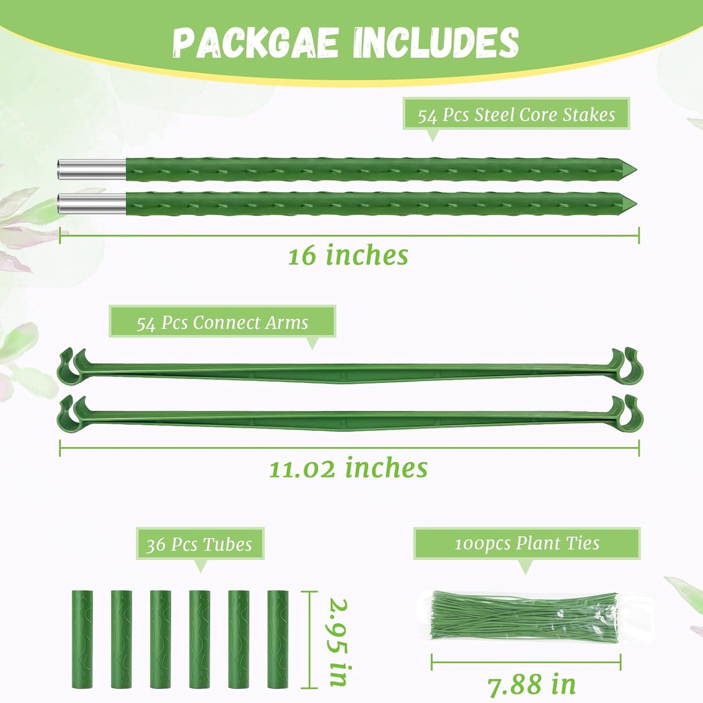Legigo Tomato Cage - 6-Pack Garden Plant Support Up to 48 Inches | Ideal for Climbing Vegetables & Flowers