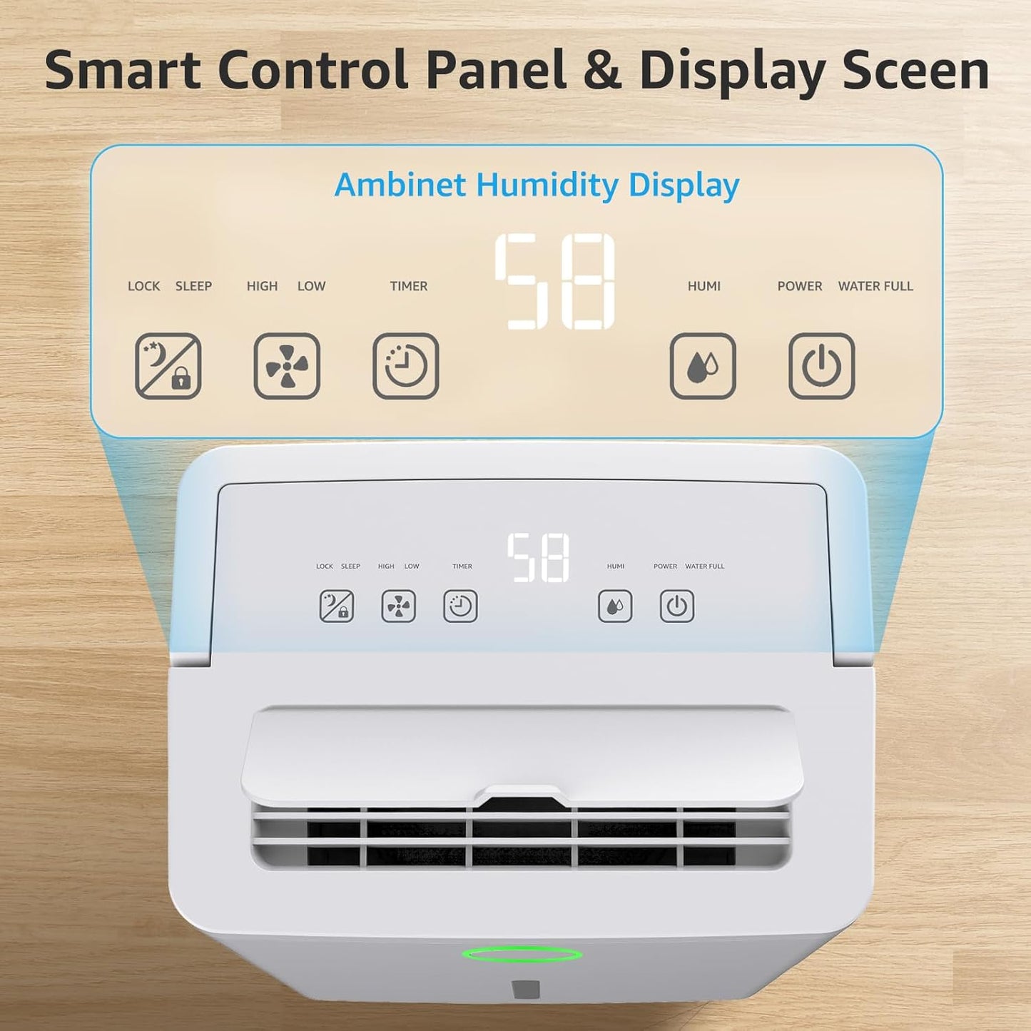 KNKA 21 Pint Dehumidifier - Efficient Humidity Control for 1600 Sq.Ft. Spaces | Washable Filter & Drain Hose