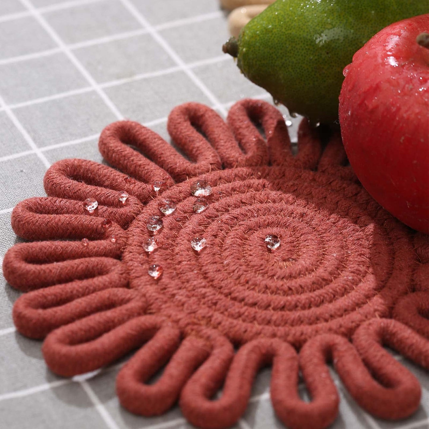 Kanmoon Trivets for Hot Dishes,Potholders for Kitchen,Hot Pads Hot Mats or Trivets for Hot Pots and Pans,Table Decorations,Set of 3, 100% Cotton,7.5"(Lace)