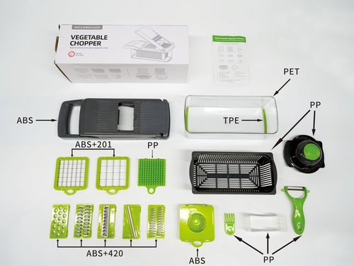 AHA Lifestyles16-in-1 Vegetable Chopper Slicer, Veggie Chopper, Food Chopper, Vegetable Cutter & Spiralizer - Kitchen Gadget Makes Slicing and Prepping Quick and Easy Meal Prep Tool