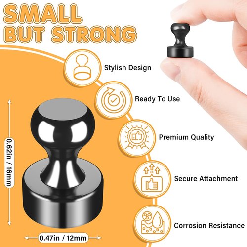 12 PCS Fridge Magnets Refrigerator Magnets Small Strong Magnets Whiteboard Magnets, Magnets for Fridge, Locker, Kitchen Decor and Accessories, Office, Classroom Organization