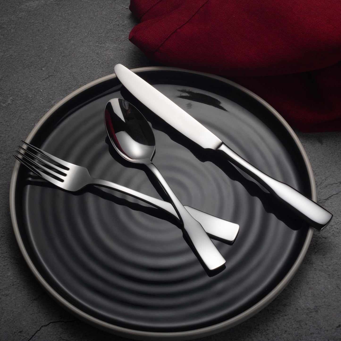 Alata Kate 20-Piece Silverware Set Stainless Steel Flatware Set,Service for 4,Mirror Polished Cutlery Set,Dishwasher Safe