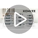 KOMUEE 12-Pack Gray Glass Food Storage Containers Set - BPA-Free, Oven & Microwave Safe