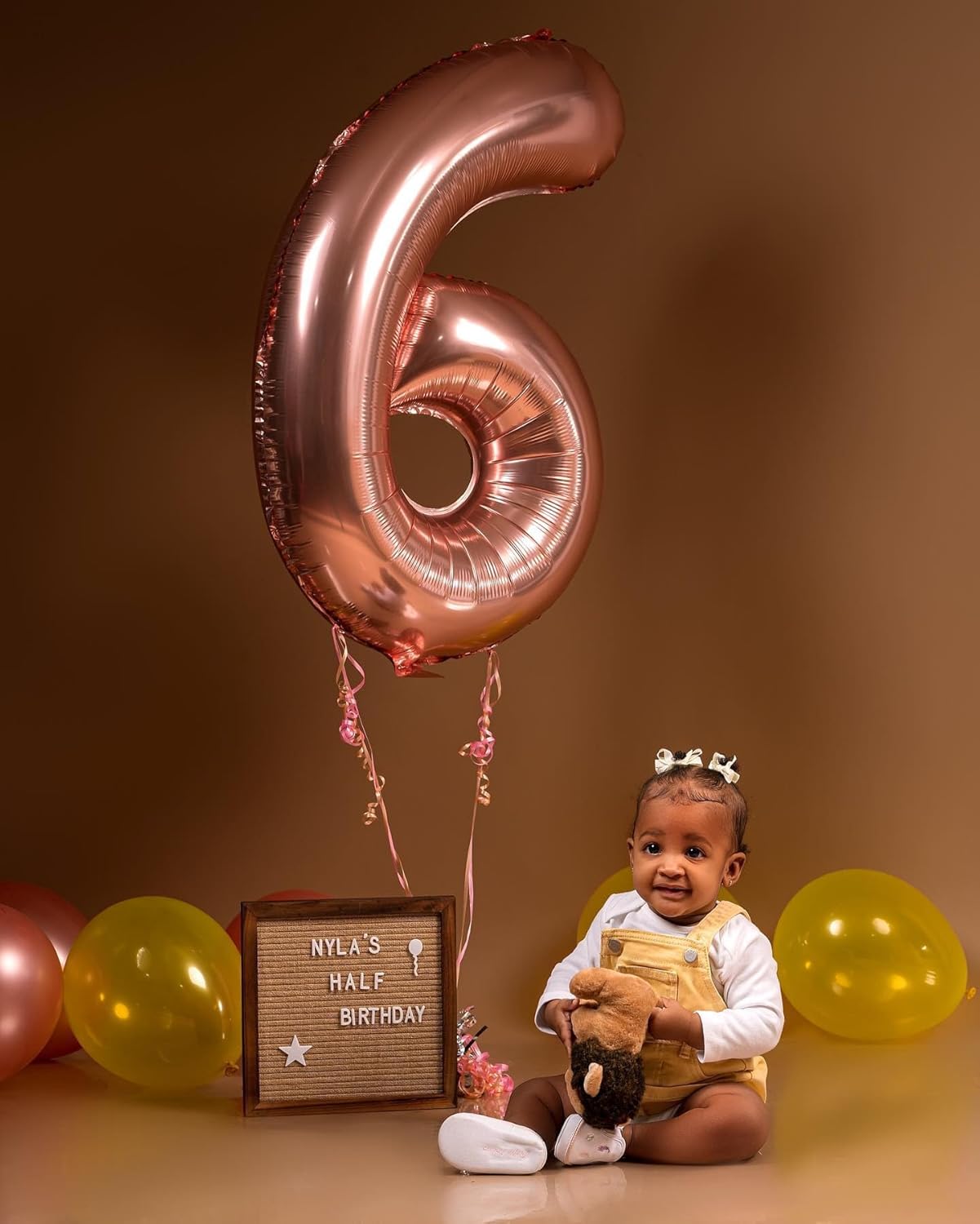 Rose Gold Number 7 Balloon - 40 Inch Birthday Decoration for Kids & Adults | Perfect for 7th Birthday Parties