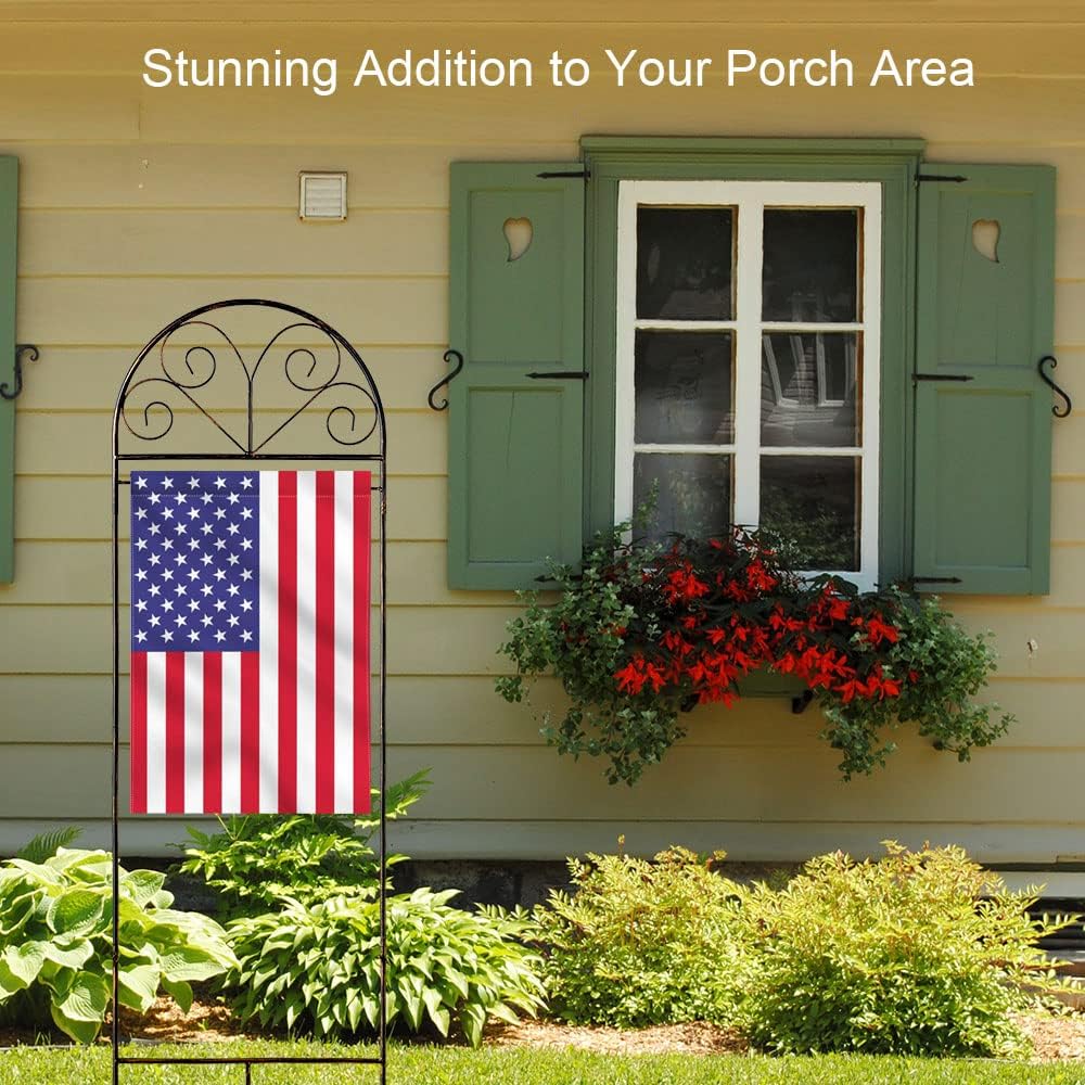 YEAHOME Garden Flag Holder Stand - Weatherproof Metal Flag Pole for All Seasons | Durable Outdoor Decor