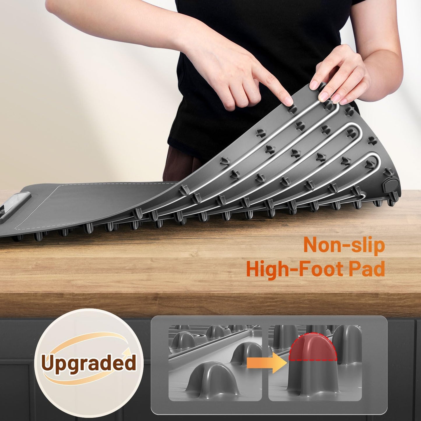 Food Warming Mat, Full Surface Heating Silicone Electric Warming Tray with 3 Level Temperature Settings, Auto Shut-Off, Foldable Roll Up Food Warmer for Parties Buffets, Gatherings