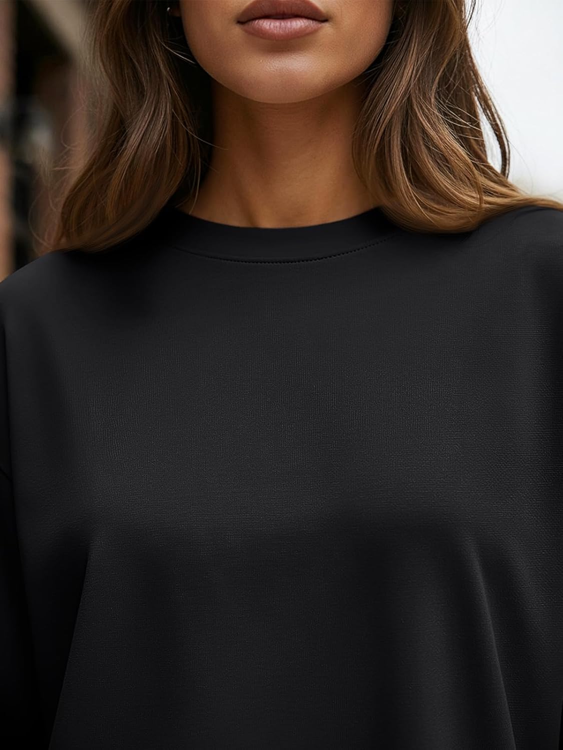 Trendy Queen Oversized Long Sleeve T-Shirt - Casual Spring & Fall Basic Tee for Women