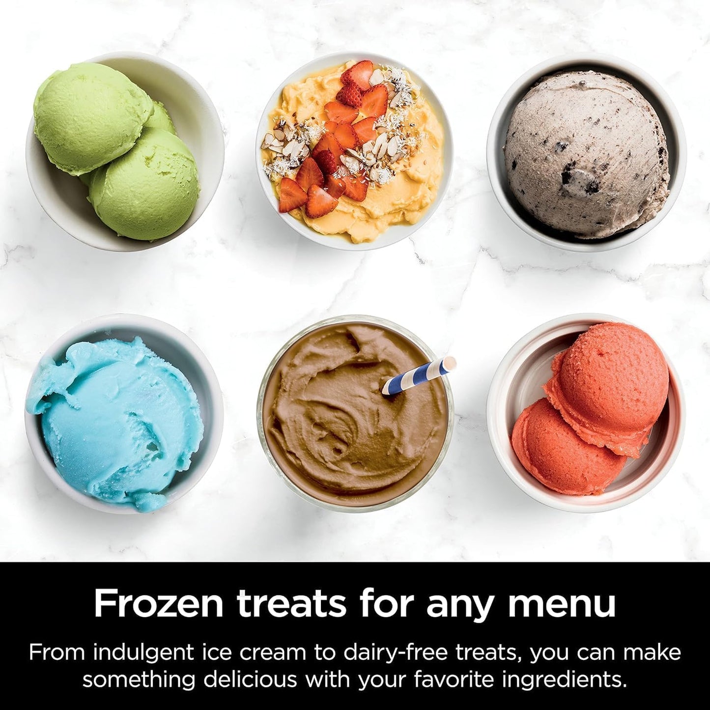 Ninja NC301 CREAMi Ice Cream Maker - 7 One-Touch Programs for Gelato, Milkshake & Sorbet - Red